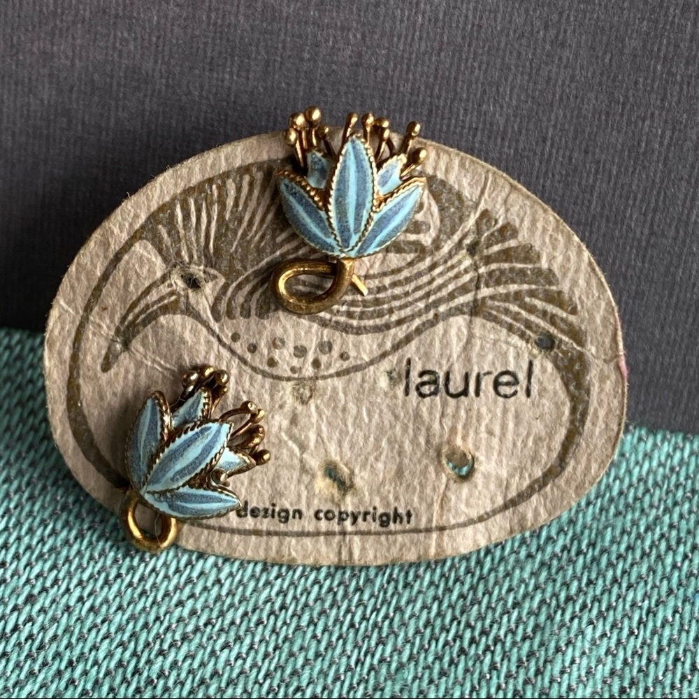Thousand Flowers Laurel Burch Vintage studs